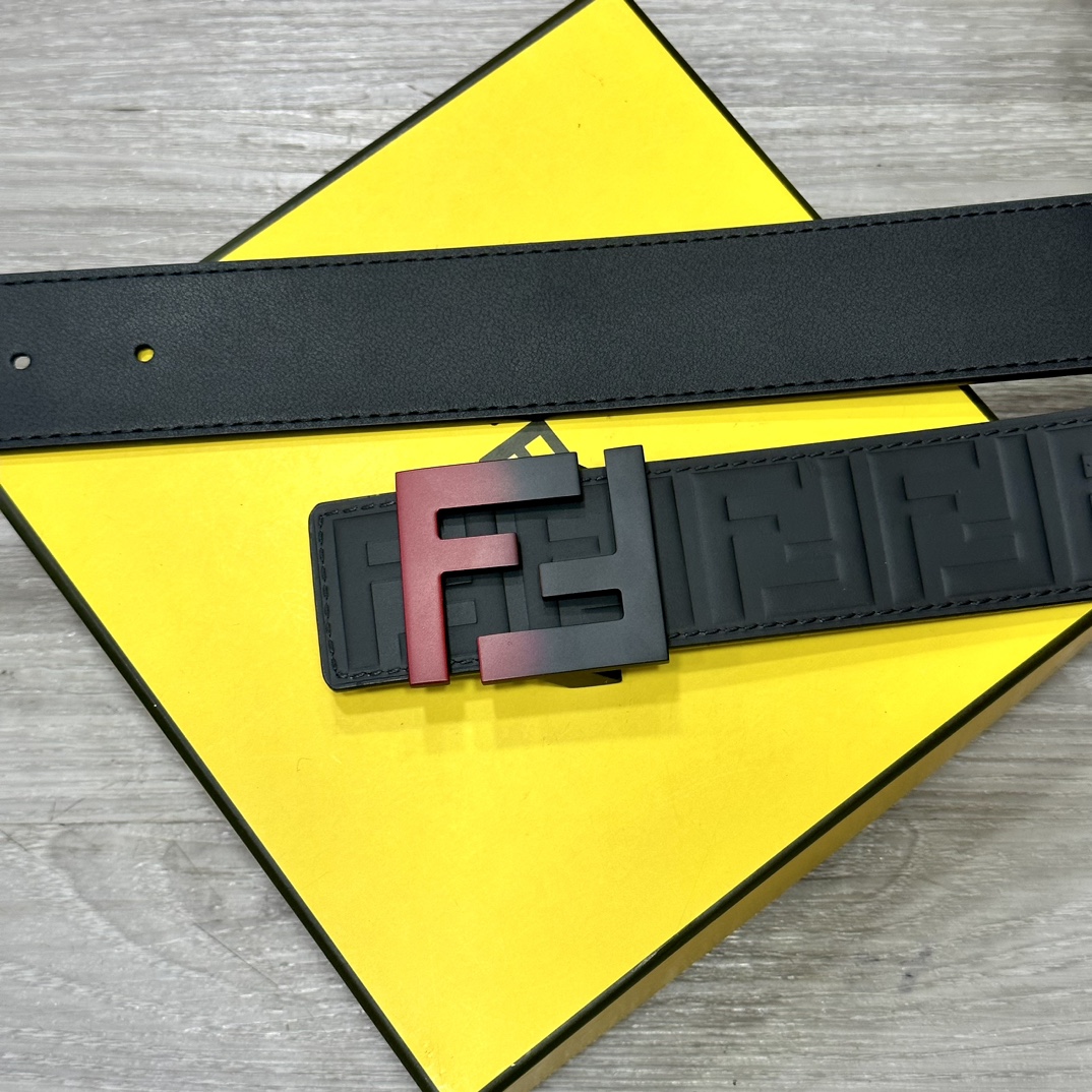 FENDl芬迪宽40MM双面原版小牛