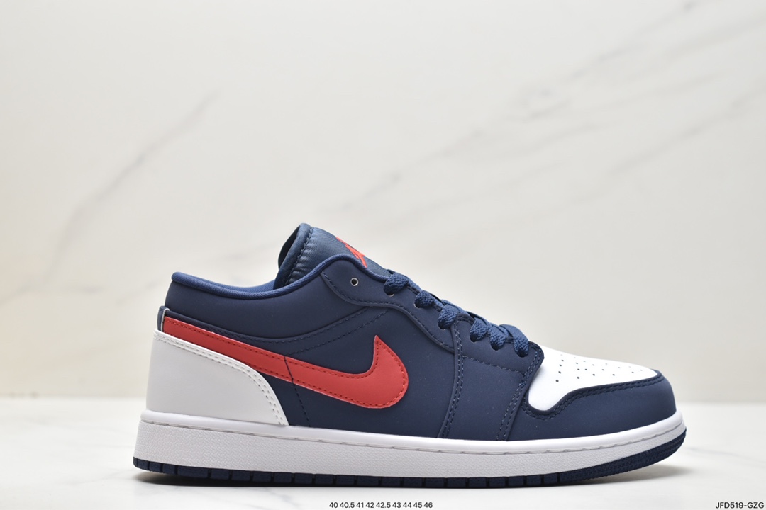 篮球鞋, 乔丹, Jordan Air Jordan 1low“usa”, Jordan Air Jordan 1Low, Jordan, CZ8454-400, Air Jordan 1, Air Jordan - 乔丹 Jordan Air Jordan 1low“usa” 减震防滑 低帮 复古篮球鞋 女款 蓝红 CZ8454-400