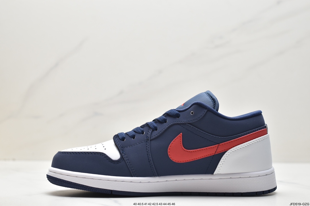 篮球鞋, 乔丹, Jordan Air Jordan 1low“usa”, Jordan Air Jordan 1Low, Jordan, CZ8454-400, Air Jordan 1, Air Jordan - 乔丹 Jordan Air Jordan 1low“usa” 减震防滑 低帮 复古篮球鞋 女款 蓝红 CZ8454-400