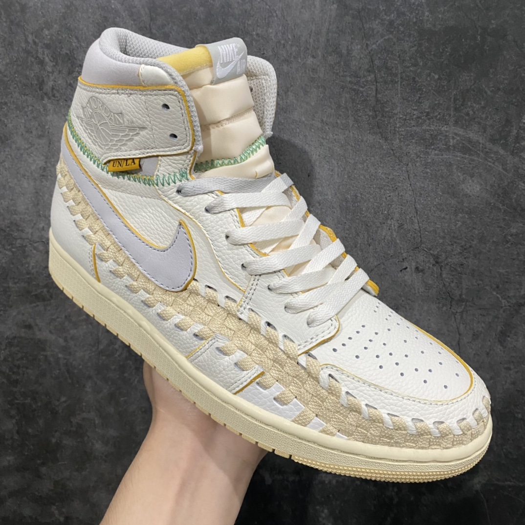 图片[3]-【首发版】Union x Air Jordan 1 High  \” Woven\” 联名款 AJ1乔1高帮文化篮球鞋 FD2565-100专业AJ大厂出品 当前市售最高版本  尺码：40 40.5 41 42 42.5 43 44 44.5 45 46 47.5-莆田鞋批发中心