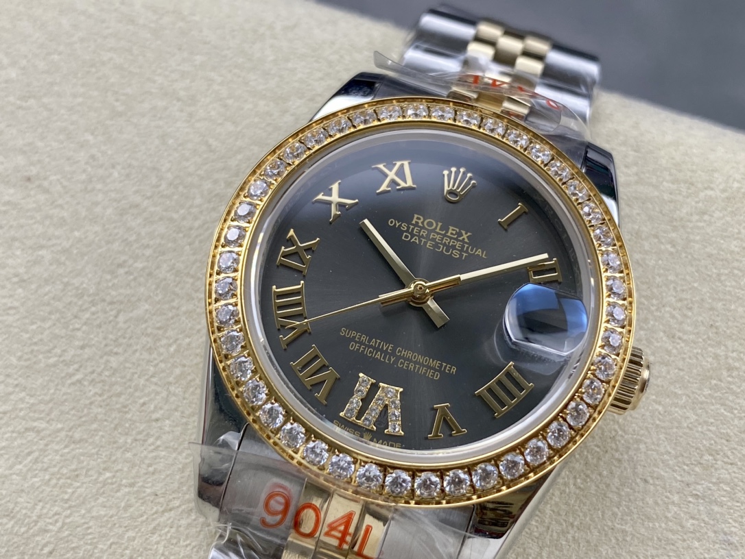 SK Factory 労力士Rolex 日志型31mm 自動巻き女性用腕時計