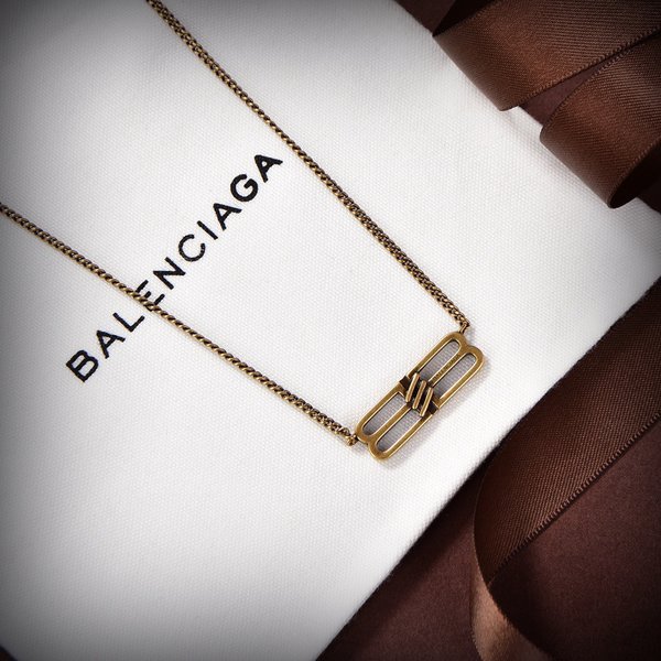 Balenciaga AAAAA Jewelry Necklaces & Pendants Top quality Fake Yellow Brass