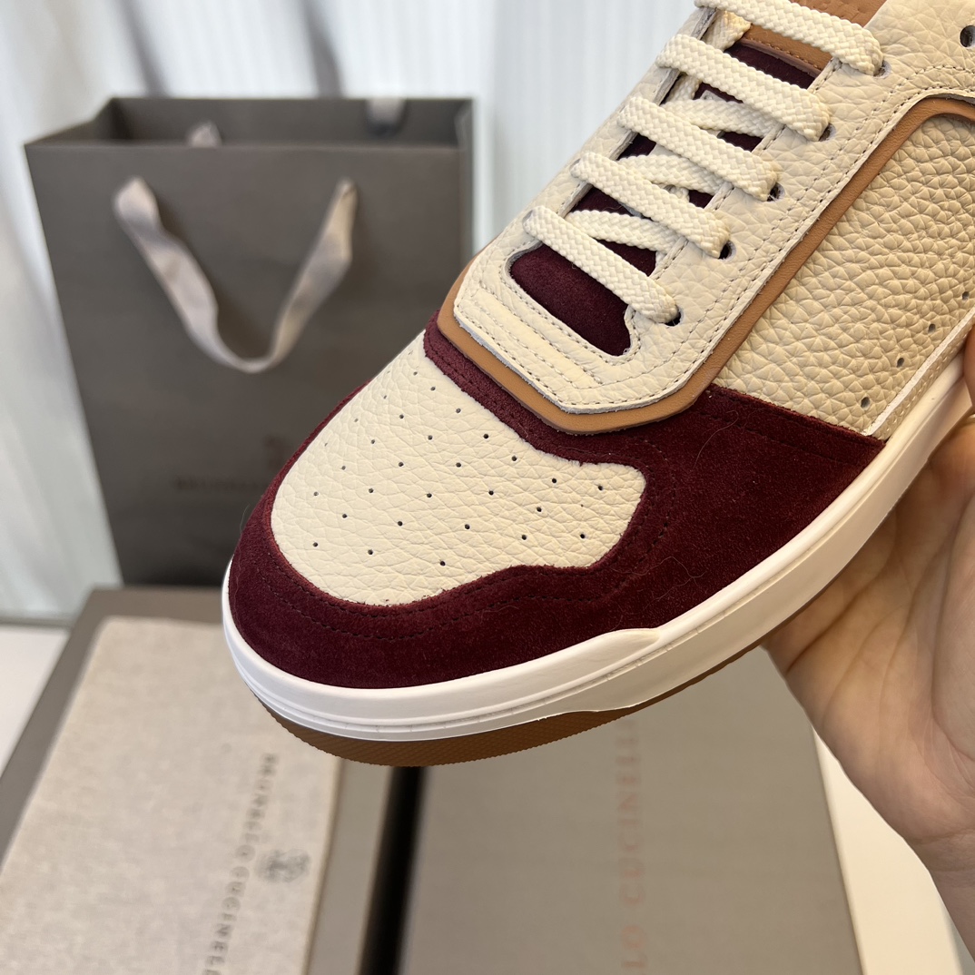 Brunello Cucinelli Spring/Summer New Colour Block Sports Board Men's Shoes ¡Esta zapatilla plana est