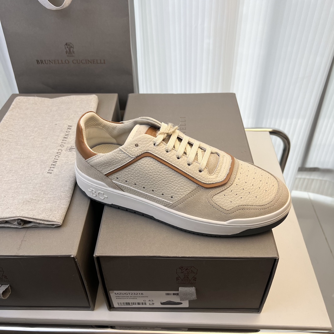 Brunello Cucinelli Spring/Summer New Colour Block Sports Board Men's Shoes ¡Esta zapatilla plana est