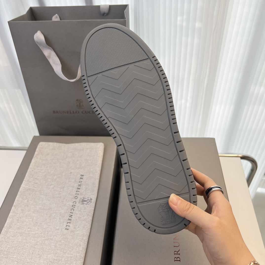 Brunello Cucinelli Primavera/Verano Nuevo Bloqueo de Color Tablero Deportivo Zapatos de Hombre ¡Este