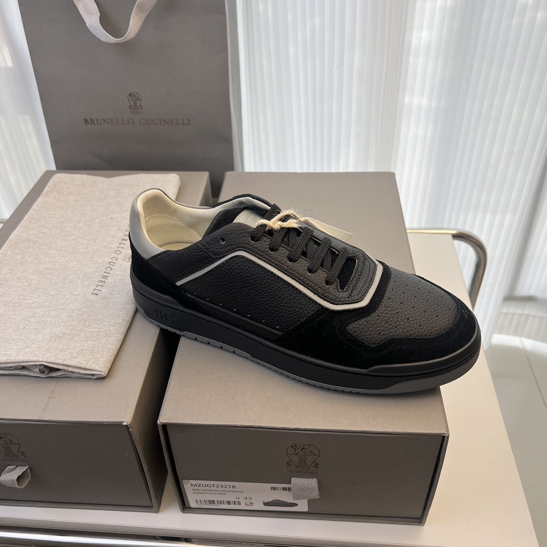 Brunello Cucinelli Primavera/Verano Nuevo Bloqueo de Color Tablero Deportivo Zapatos de Hombre ¡Este