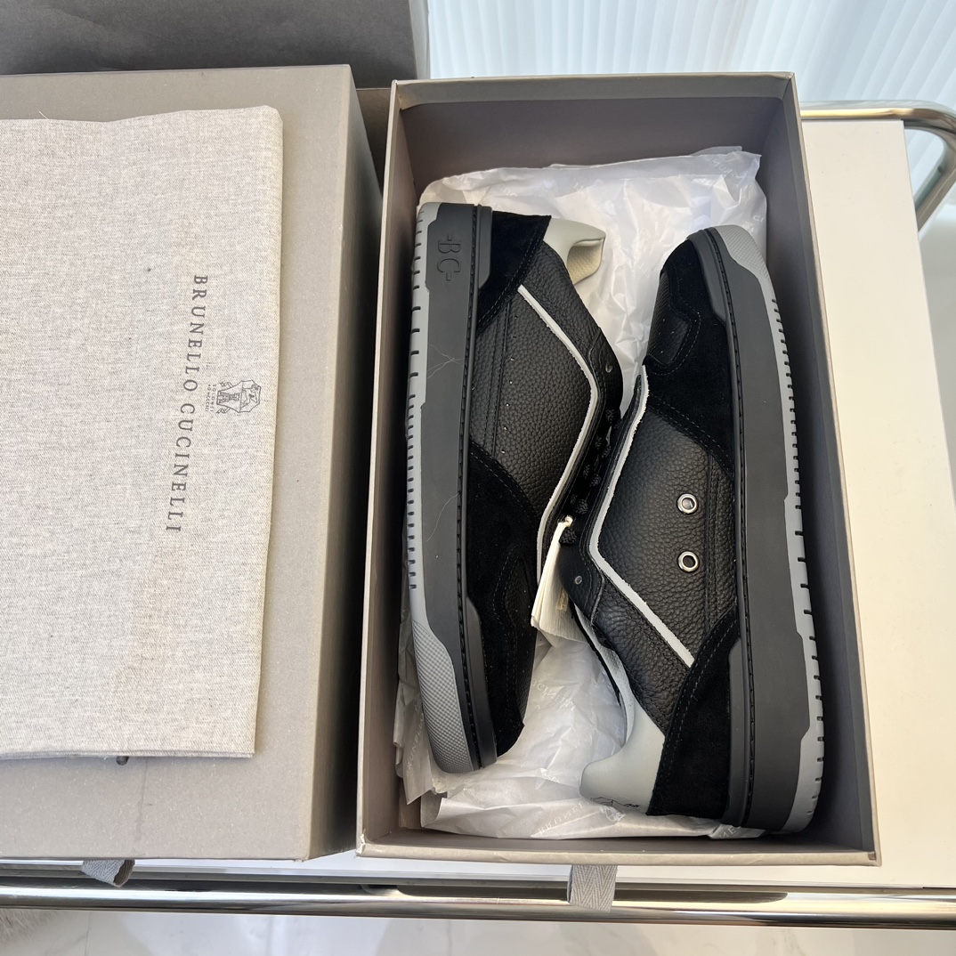Brunello Cucinelli Primavera/Verano Nuevo Bloqueo de Color Tablero Deportivo Zapatos de Hombre ¡Este