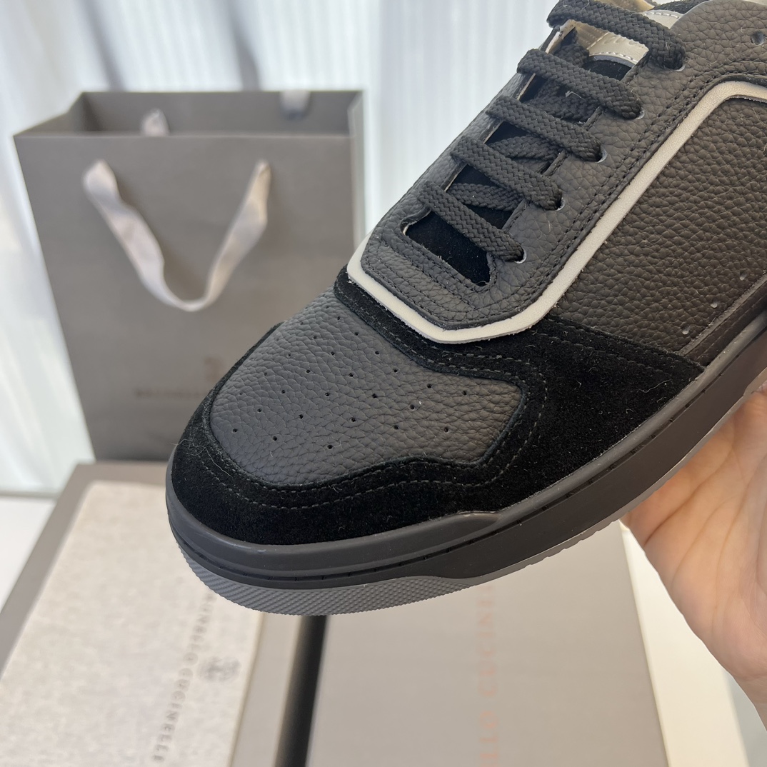 Brunello Cucinelli Primavera/Verano Nuevo Bloqueo de Color Tablero Deportivo Zapatos de Hombre ¡Este