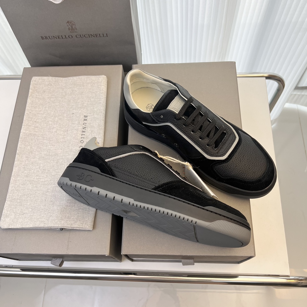 Brunello Cucinelli Primavera/Verano Nuevo Bloqueo de Color Tablero Deportivo Zapatos de Hombre ¡Este