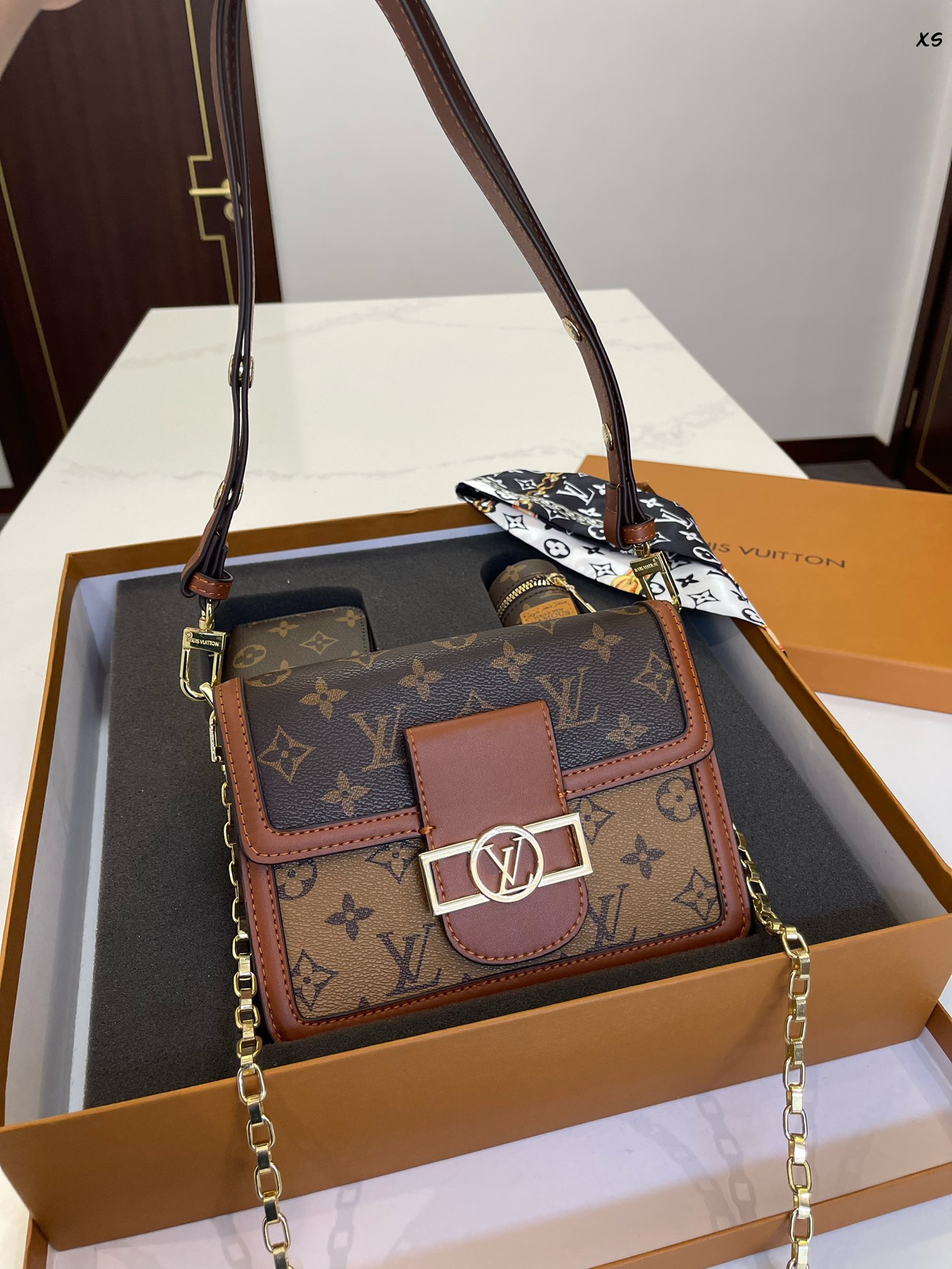 Hermes Lock Charm Bag With Pick Tadelakt Sham Kira Chevre Swift