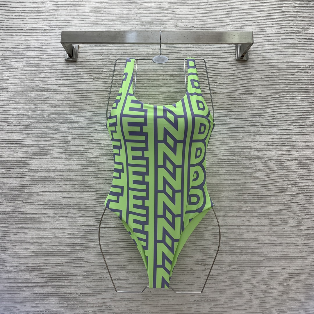 Fendi Clothing Swimwear & Beachwear Shirts & Blouses Black Fluorescent Green Printing Summer Collection