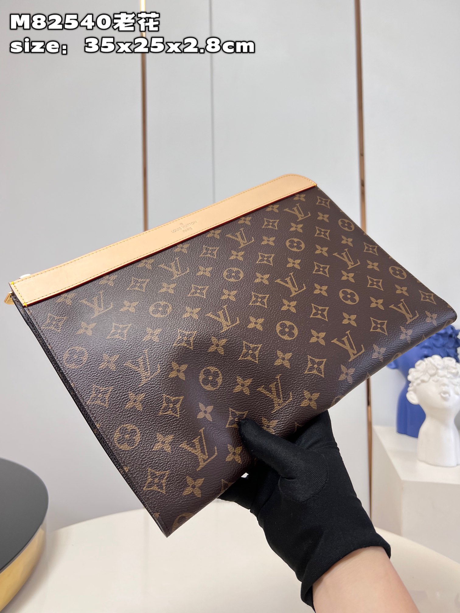 Louis Vuitton Clutches & Pouch Bags Monogram Canvas Cowhide Pochette M82540
