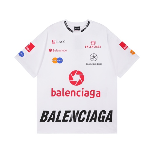 Balenciaga 2024 Logo Print Short Sleeve T-Shirt - White,Loose Fit 1 Balenciaga 2024 Logo Print Short Sleeve T-Shirt – White,Loose Fit
