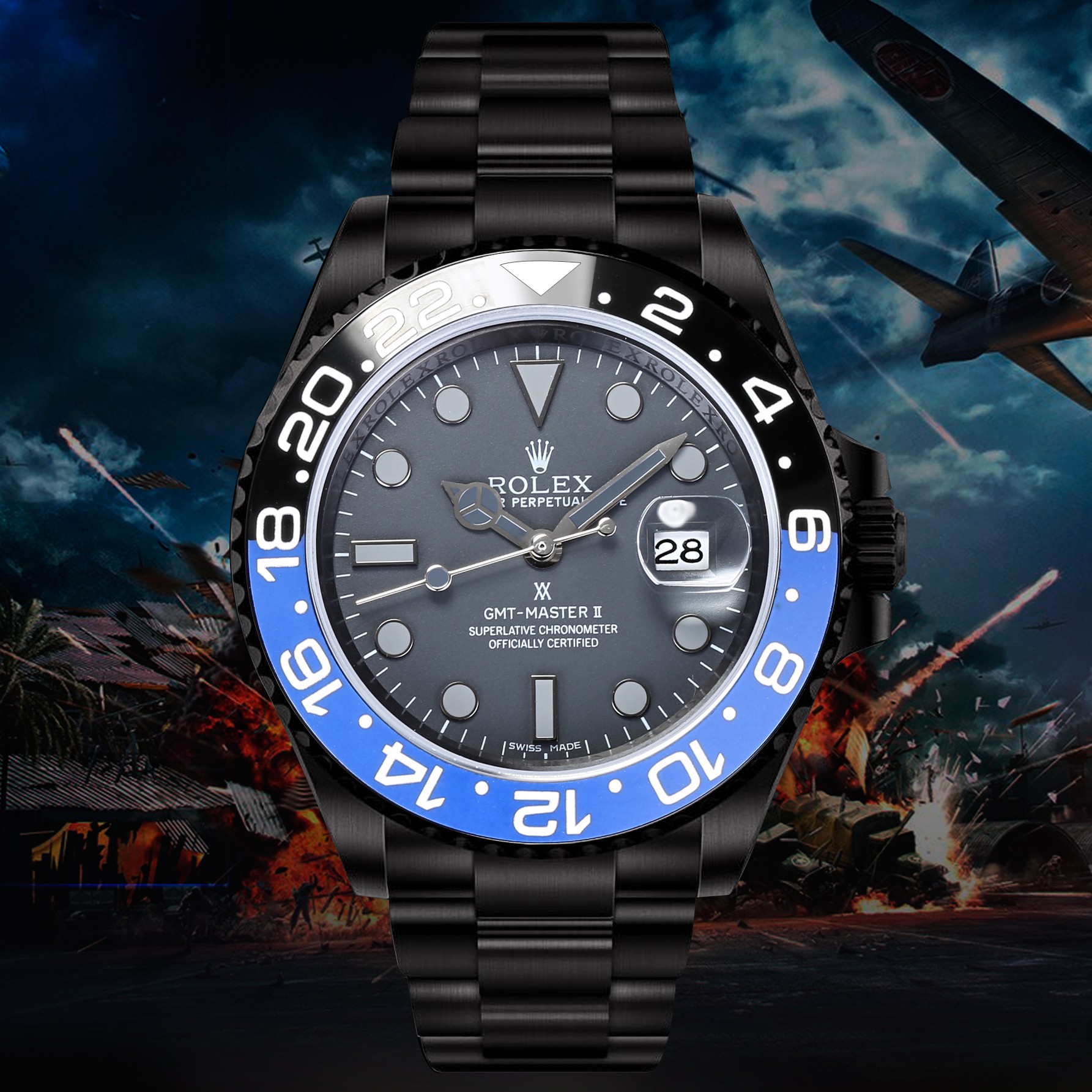 BLAKEN高级改装水鬼系列机械腕表