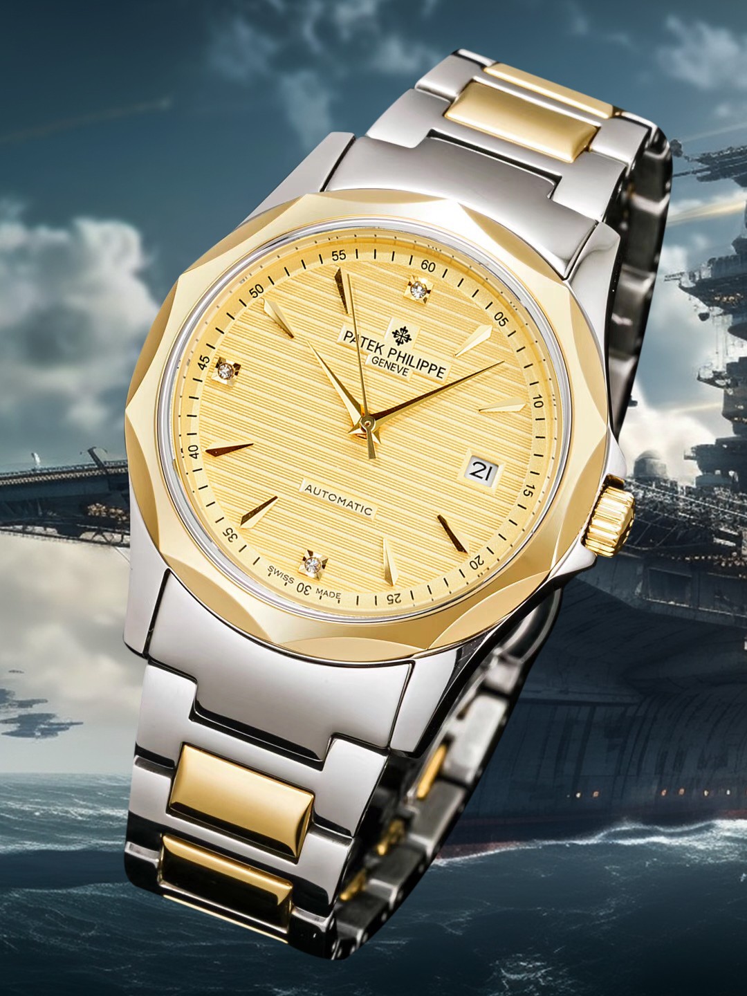 NO:337983,Unified Latest Upgrade!  !  A must-have for white-collar workers!  Casual and versatile style!  Pata Feli fully automatic mechanical business style watch, case and strap 316 solid steel steel material, three-dimensional diamond corner ring design style, classic quality, new and optimized waterproof design, can be worn directly to swim, imported mechanical movement, 40mm diameter, supports dial style design company to give gifts, stability over vitality, is the best choice for gifts!  !  ,19860909统一 最新升级！！白领必备！休闲百搭款！ 百达菲丽全自动机械商务款式手表,表壳及表带316实心精钢钢材质,立体菱角圈口设计风格,品质经典,把头全新优化防水设计,可直接佩戴游泳,进口机械机芯,40mm直径,支持表盘款式设计公司送礼,稳重于活力兼备、是送礼最佳选择！！,,Watch