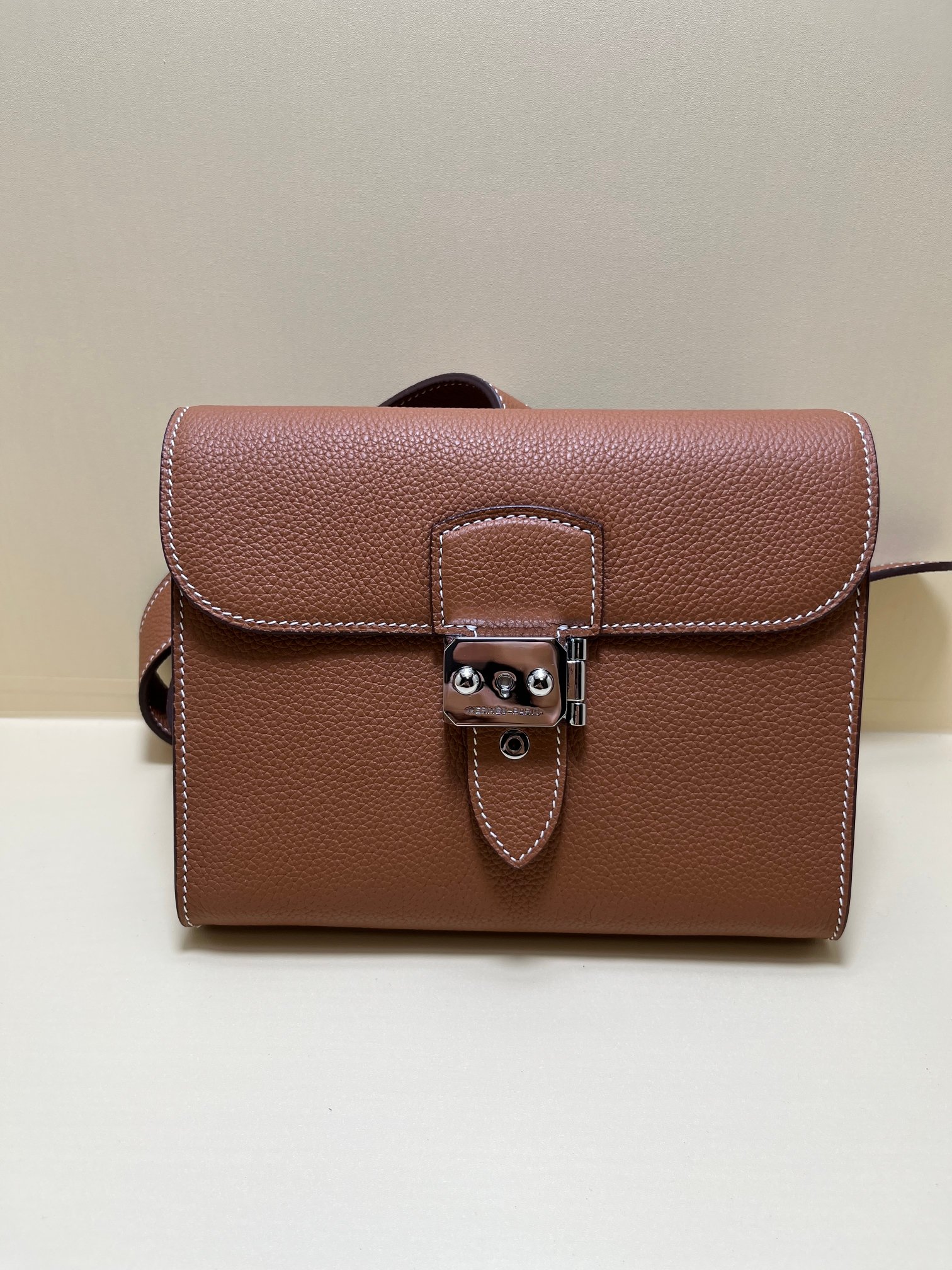 Hermès Hermes/Hermes Unisex Crossbody Bag ToGo Leather Messenger Bag 21cm Cowhide Leather Super Good