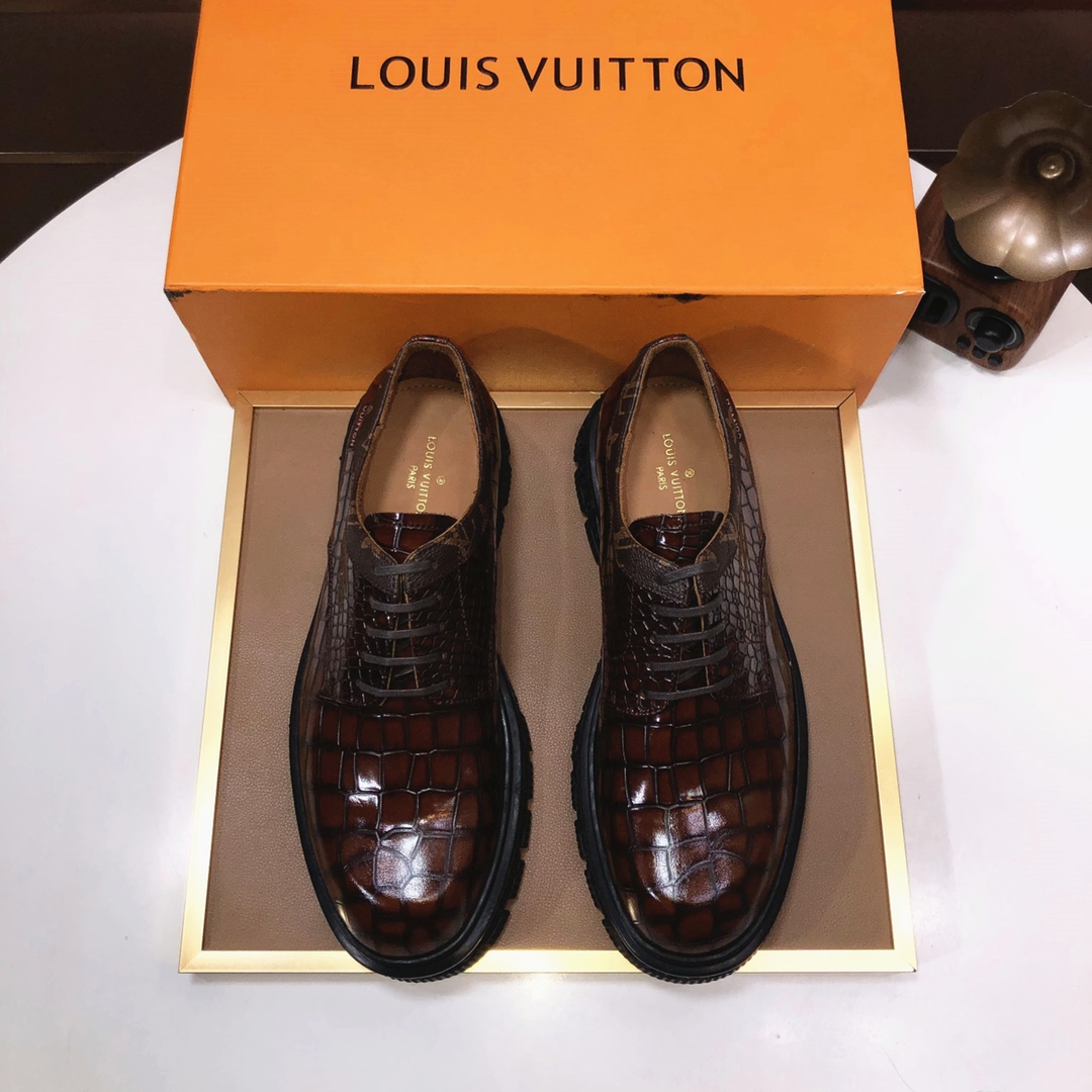 Fábrica [LOUIS VUITTON] (pedido original) nuevo modelo 🍀LV Louis Vuitton * - ¡versión superior de los zapatos de cuero…