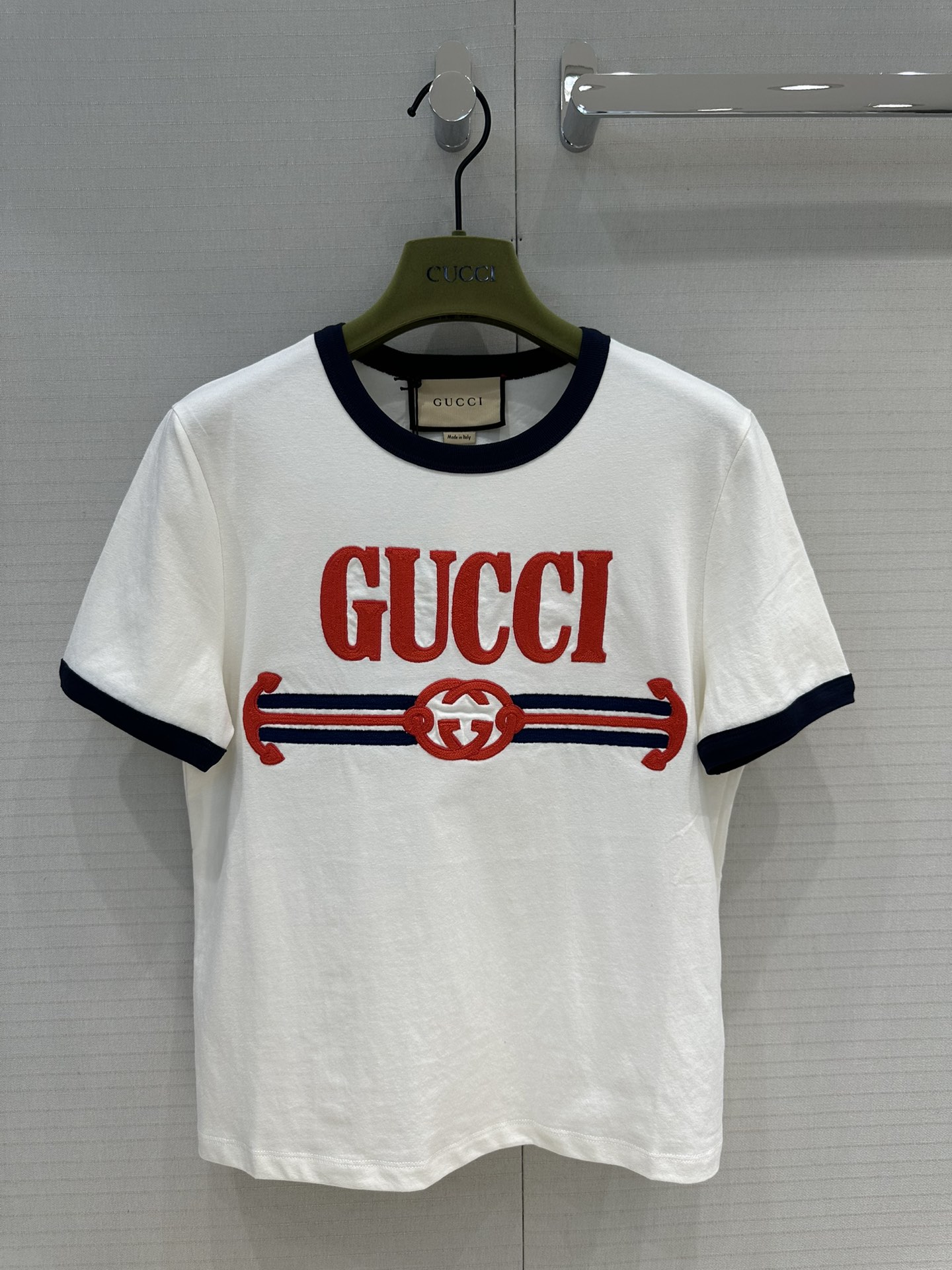 Gucci Odzież T-Shirt Hafty Bawełna Fashion Casual