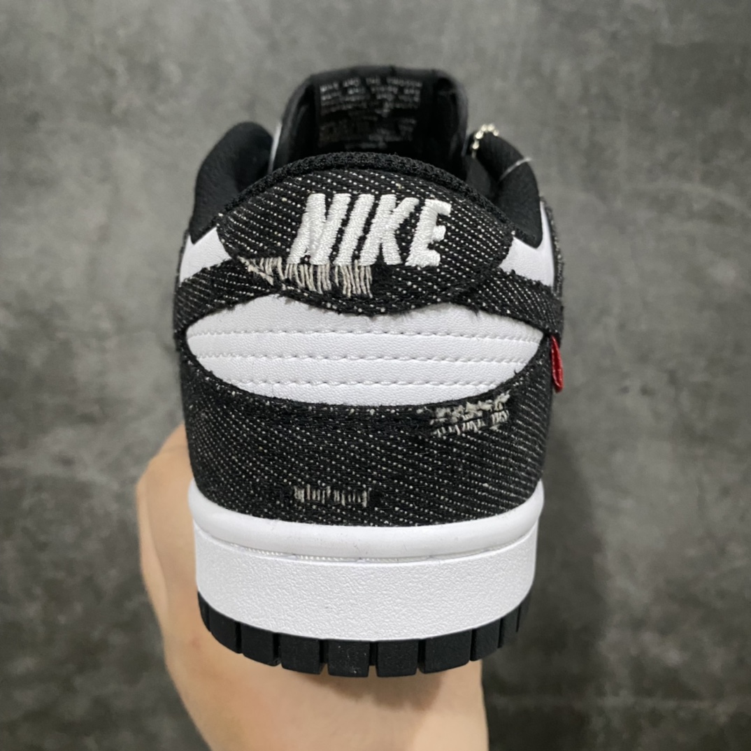 图片[4]-【定制款】Nike SB Dunk Low 李维斯联名 牛仔白黑n原装头层材料 定制牛仔布拼接n大厂纯原品质 清洁度 电绣工艺完美货号：LE0021 006 尺码：36 36.5 37.5 38 38.5 39 40 40.5 41 42 42.5 43 44 45-莆田鞋批发中心