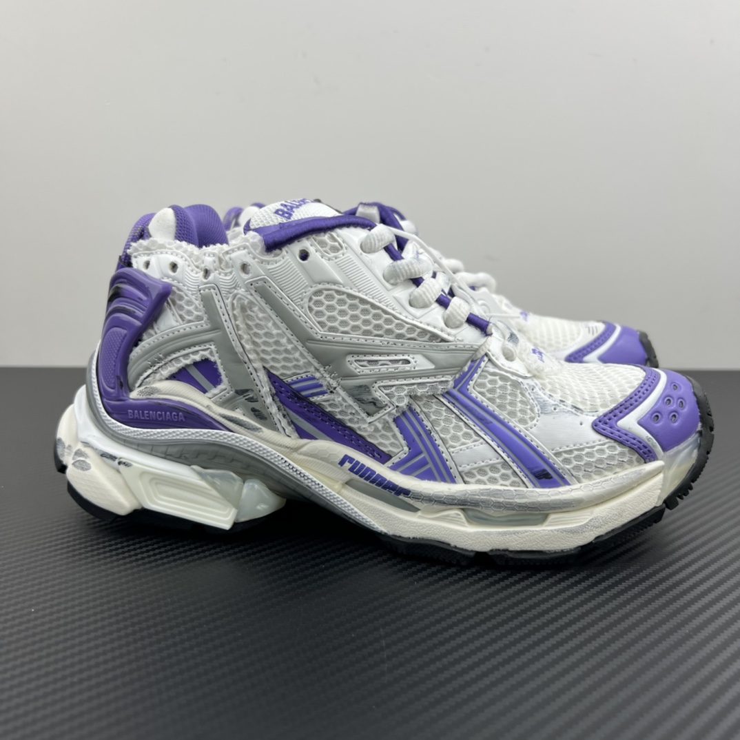 Balenciaga BLCG Runner 7.0 Gris Blanco Púrpura (5901) Talla 35 36 37 38 39 40 41 42 43 44 45 46