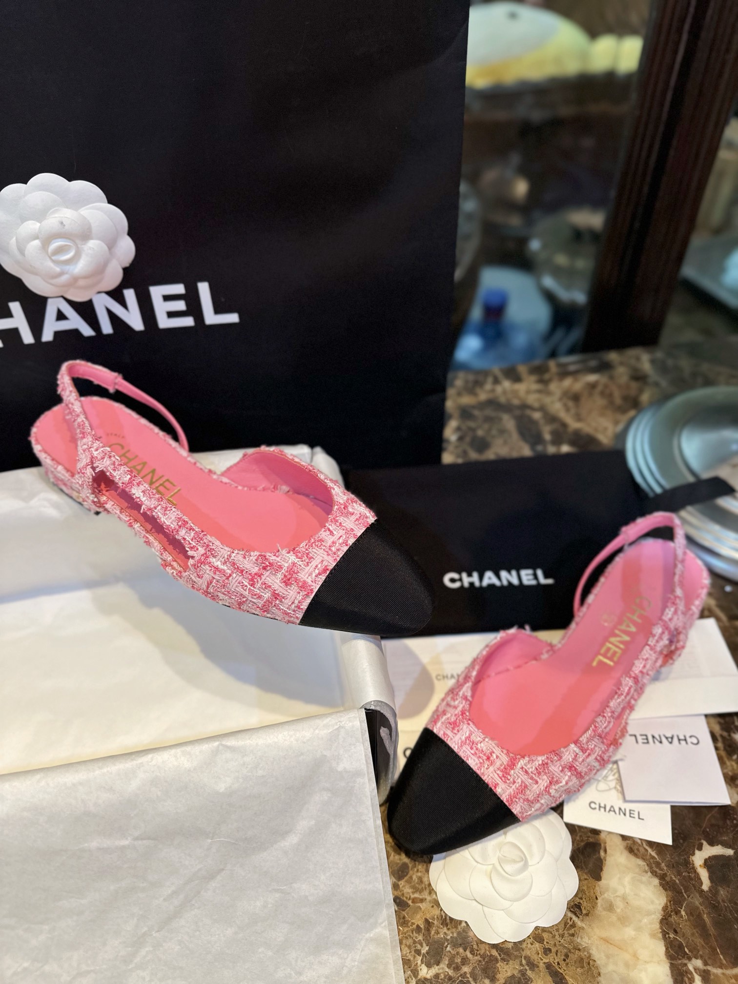 Chanel Sapatos Sandálias Rosa