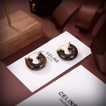 Celine Jewelry Earring Yellow Brass Resin Fashion