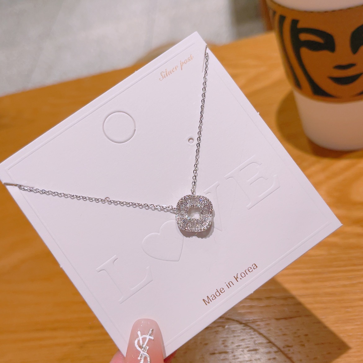 Hypoallergenic Silver Necklace Pure Valentine's Day Gold