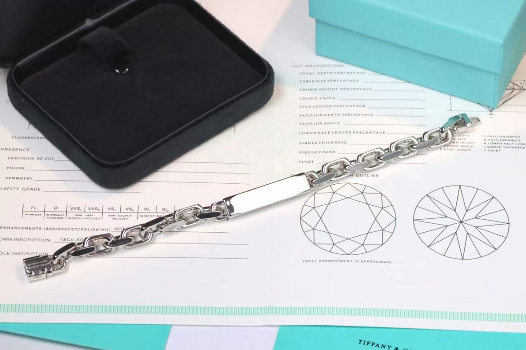 Tiffany & Co. 蒂芙尼男款手链 I.D. 链结式手链