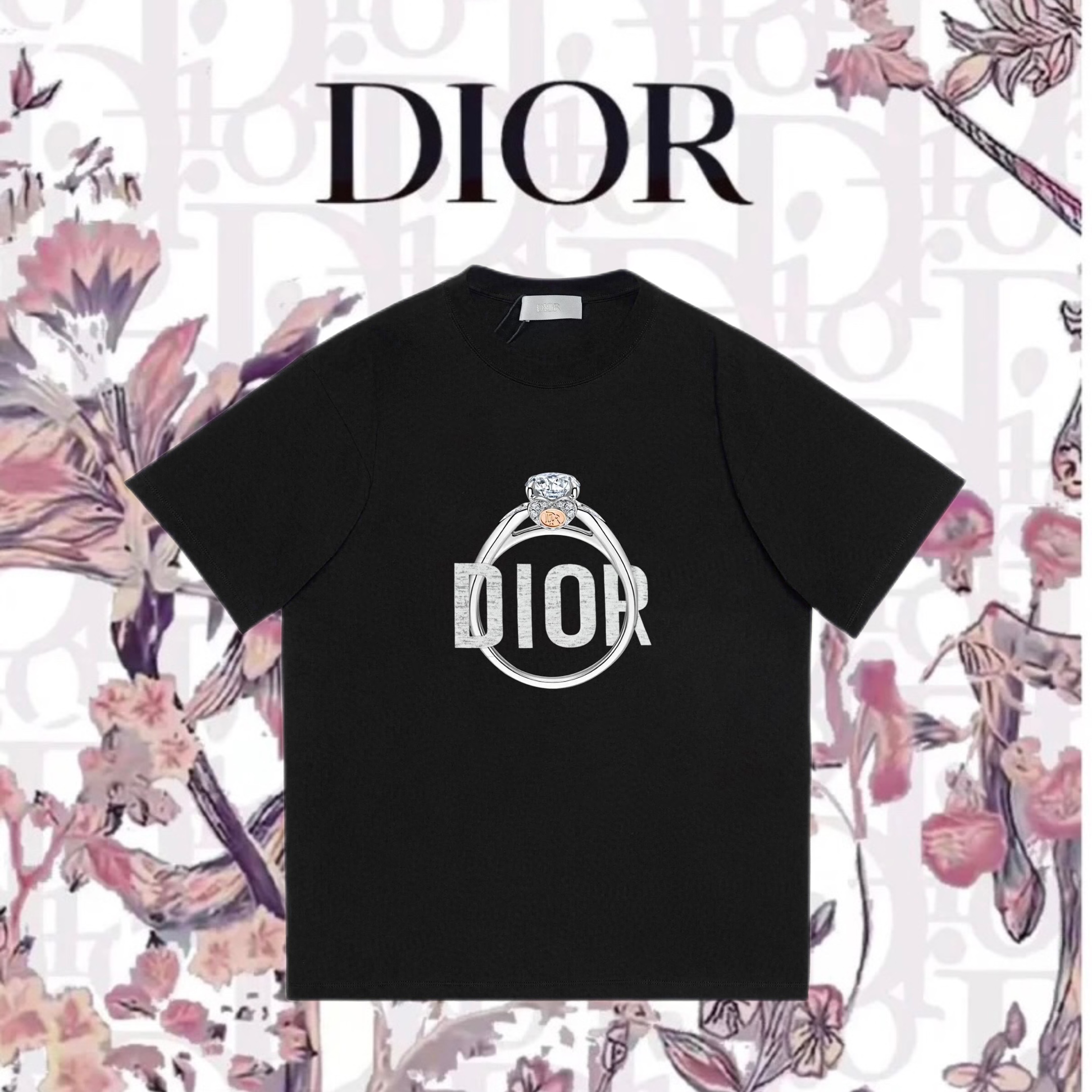 Dior Abbigliamento T-Shirt Stampa Unisex Maniche corte