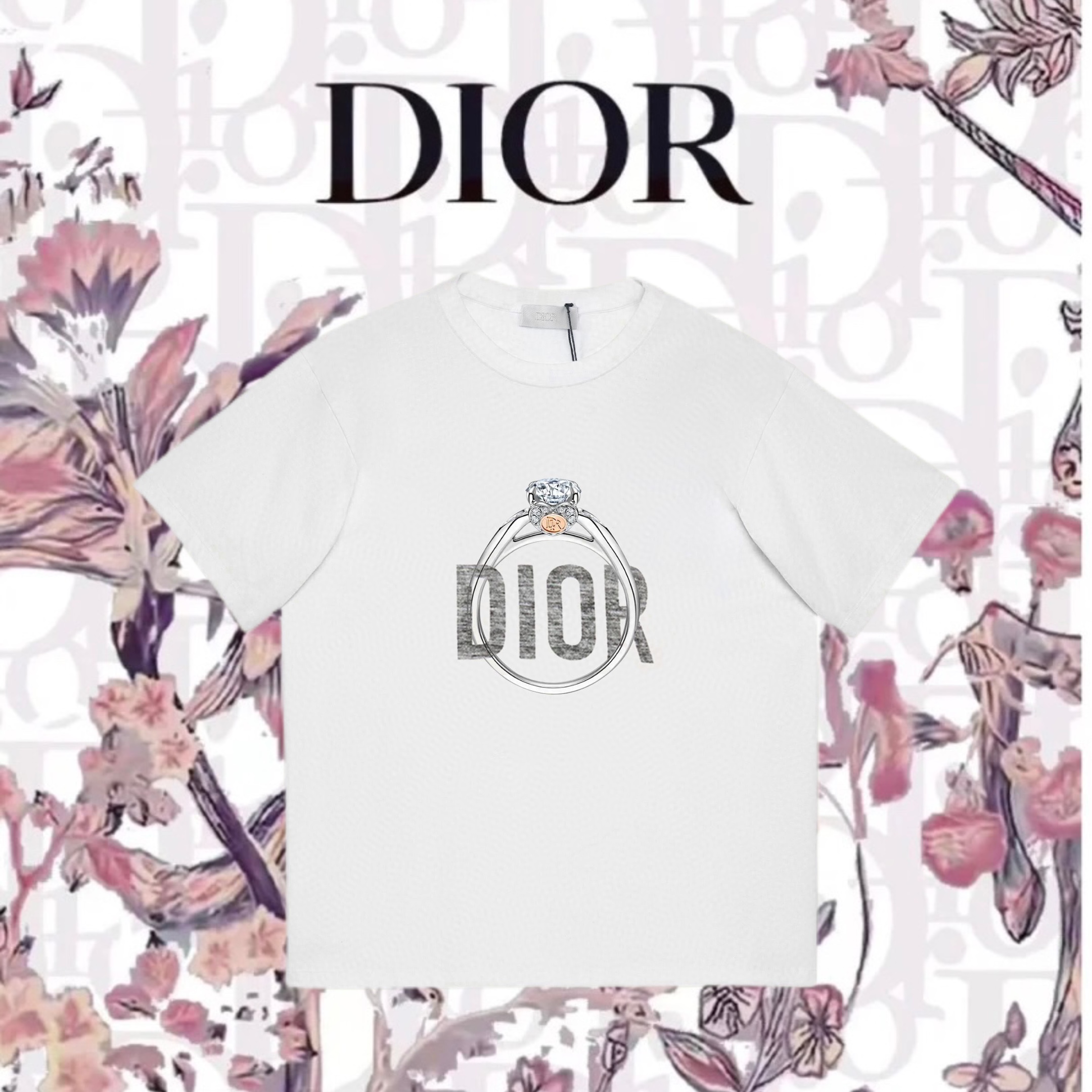 Dior Abbigliamento T-Shirt Stampa Unisex Maniche corte