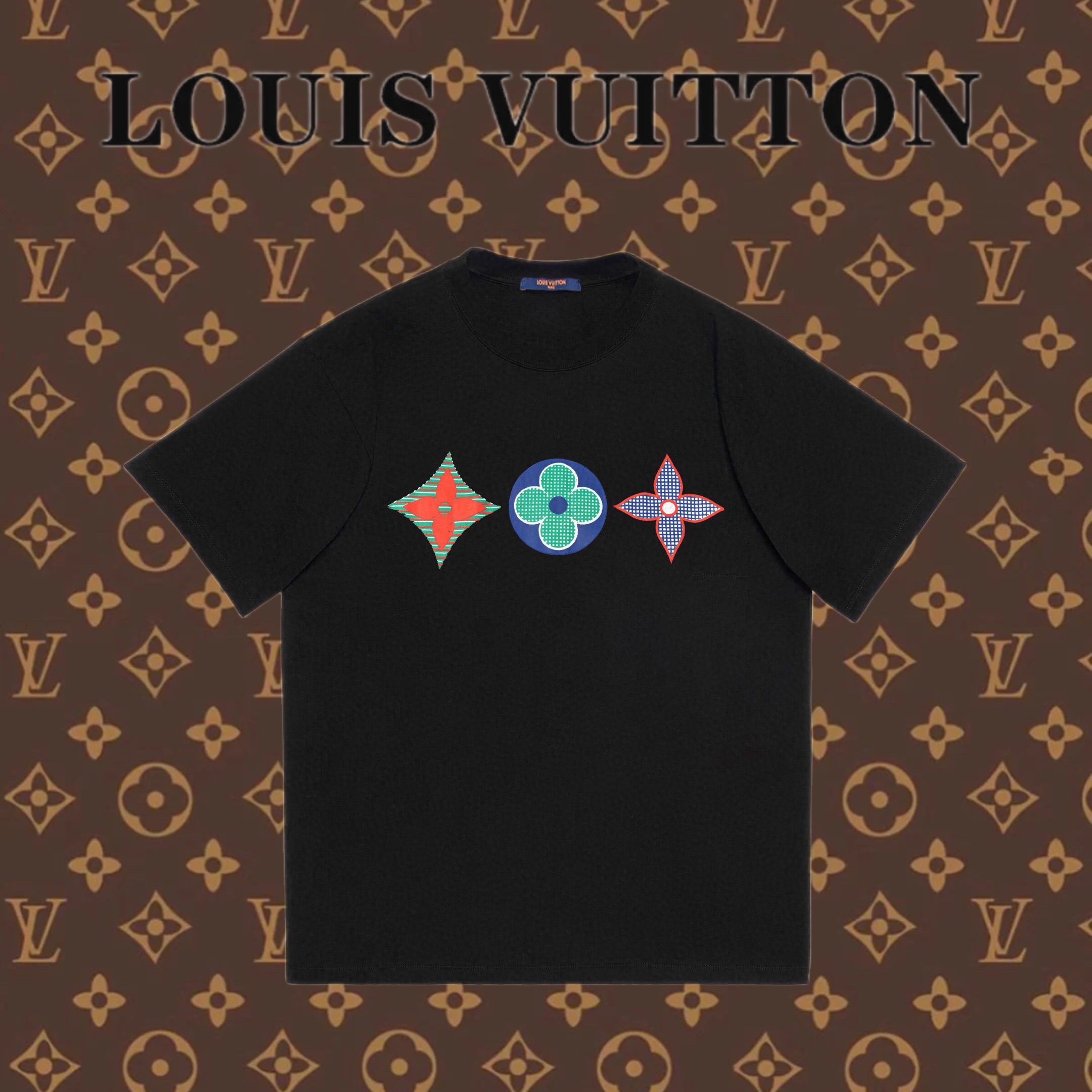 Louis Vuitton Abbigliamento T-Shirt Stampa Unisex Cotone pettinato Maniche corte