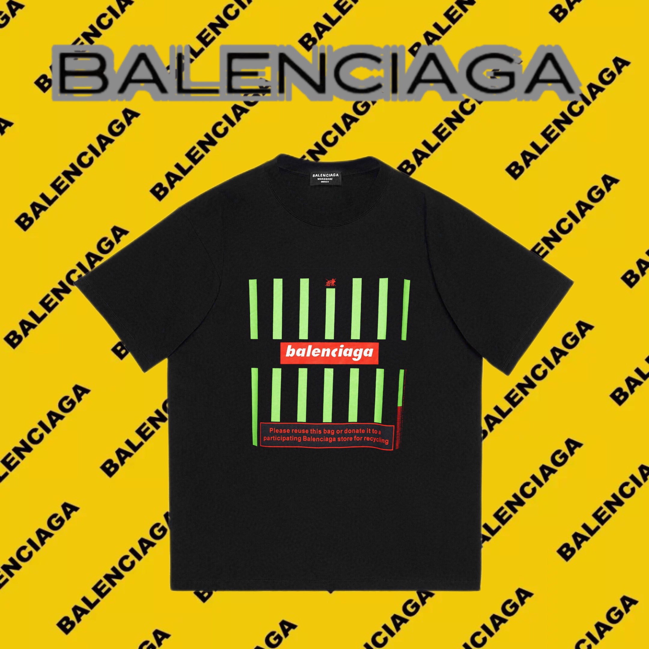 Balenciaga Abbigliamento T-Shirt Stampa Unisex Cotone pettinato Maniche corte