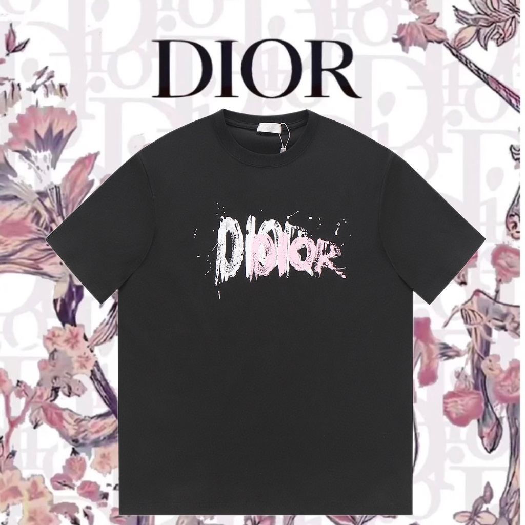 Dior Abbigliamento T-Shirt Nero Doodle Bianco Unisex Maniche corte