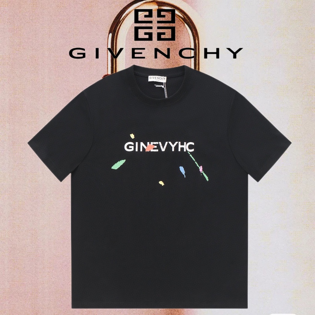 Givenchy Abbigliamento T-Shirt Nero Bianco Stampa Unisex Maniche corte