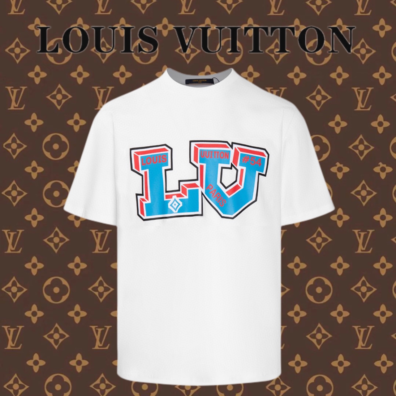 Negozio
 Louis Vuitton Abbigliamento T-Shirt Nero Bianco Stampa Cotone Maniche corte