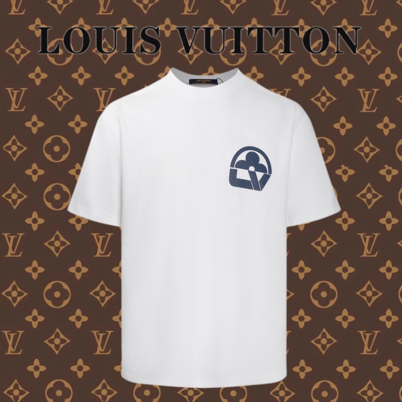 Louis Vuitton Superiore
 Abbigliamento T-Shirt Nero Bianco Stampa Cotone Maniche corte