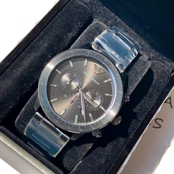 AR 11242 Armani Watch: Fashion Stereotyping, Rock-Edge Design, Waterproof, 43mm Size - 图片 2