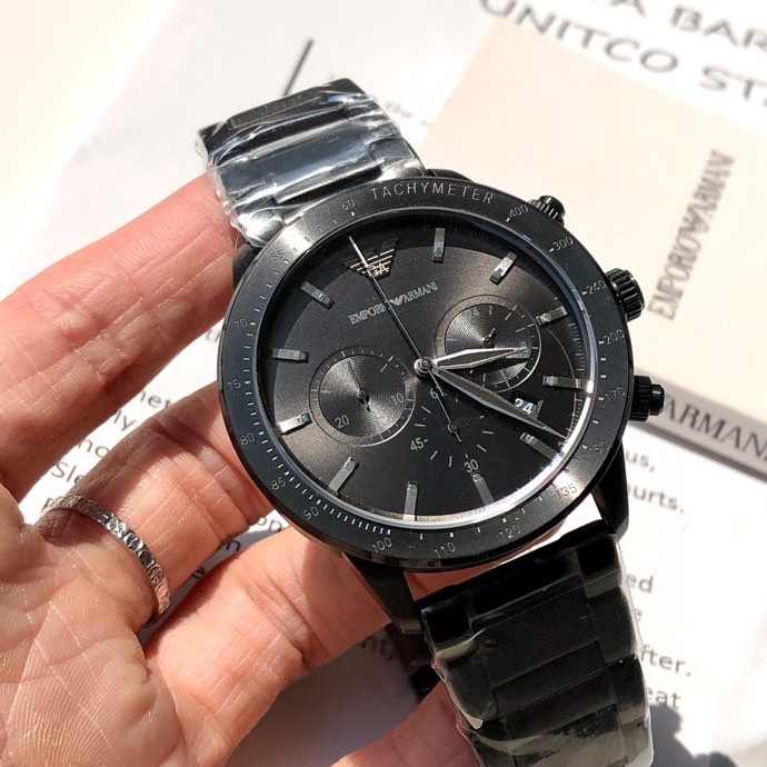AR 11242 Armani Watch: Fashion Stereotyping, Rock-Edge Design, Waterproof, 43mm Size - 图片 6
