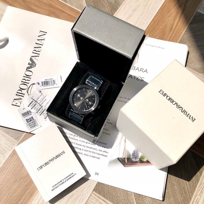 AR 11242 Armani Watch: Fashion Stereotyping, Rock-Edge Design, Waterproof, 43mm Size - 图片 1