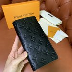 Louis Vuitton New
 Wallet Black Men Cowhide M69038