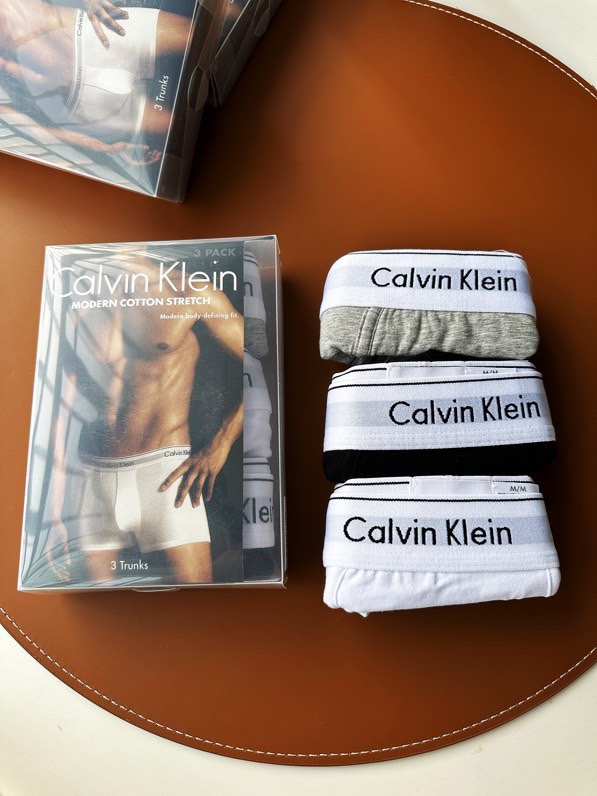 CalvinKlein卡尔文克莱恩专柜同款男士内裤三条装平角裤！专柜正品美国奢侈品CK官网&专柜在售款贴