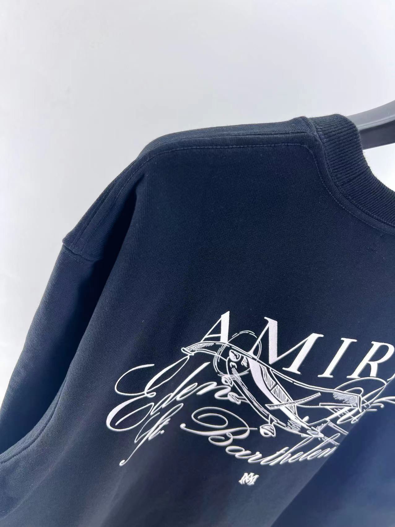 Amiri Black Cotton Logo Sweatshirt, Crew Neck, Long Sleeves, Casual Style 6 i1687867455 1819 4