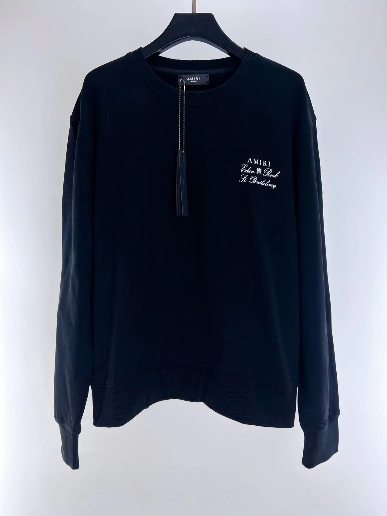 Amiri Black Cotton Logo Sweatshirt, Crew Neck, Long Sleeves, Casual Style 3 i1687867455 3925 1
