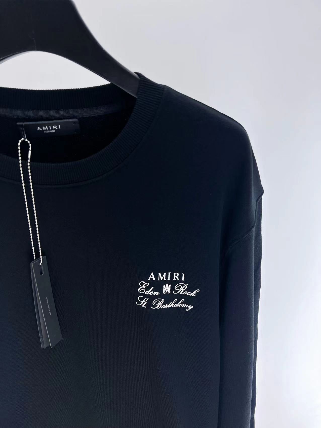 Amiri Black Cotton Logo Sweatshirt, Crew Neck, Long Sleeves, Casual Style 4 i1687867455 834 2