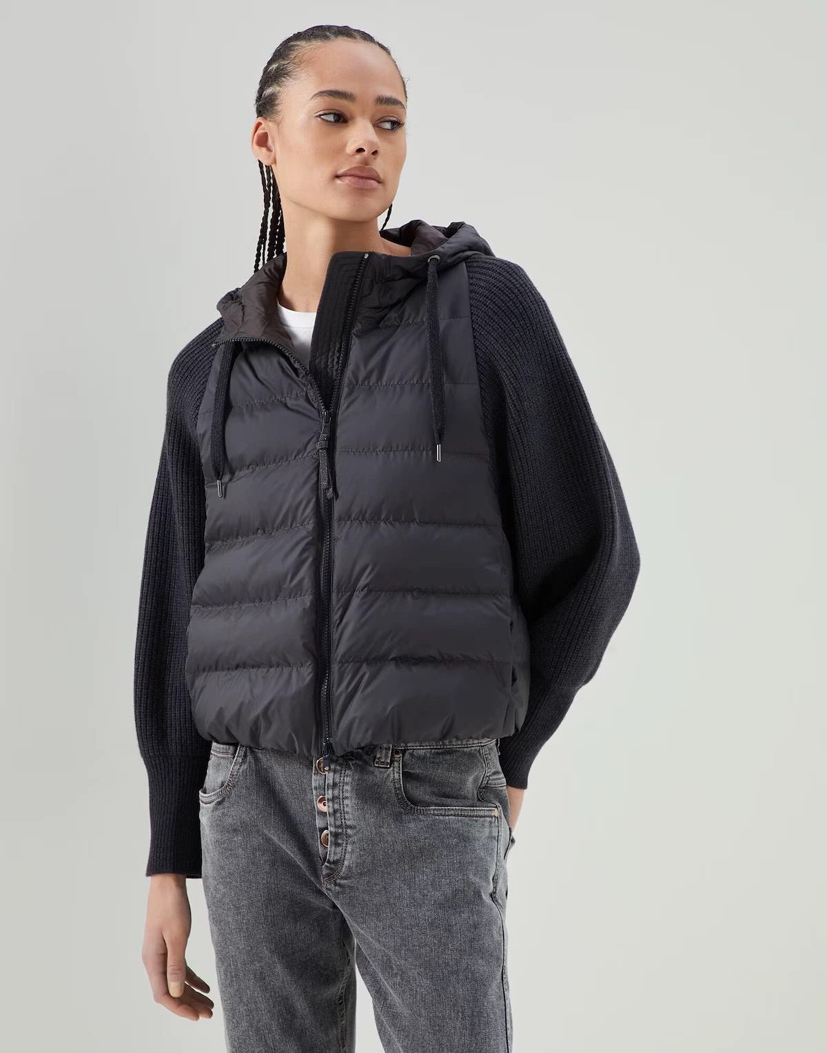 ZILIMARK BC White Goose Down Jacket with Wool and Cashmere Sleeves 7 i1687871864 7034 0