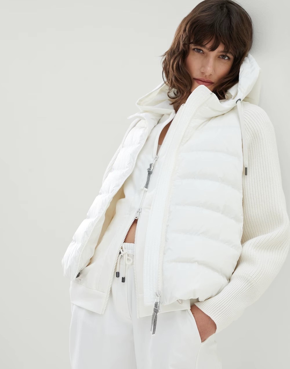 ZILIMARK BC White Goose Down Jacket with Wool and Cashmere Sleeves 6 i1687871870 3526 0