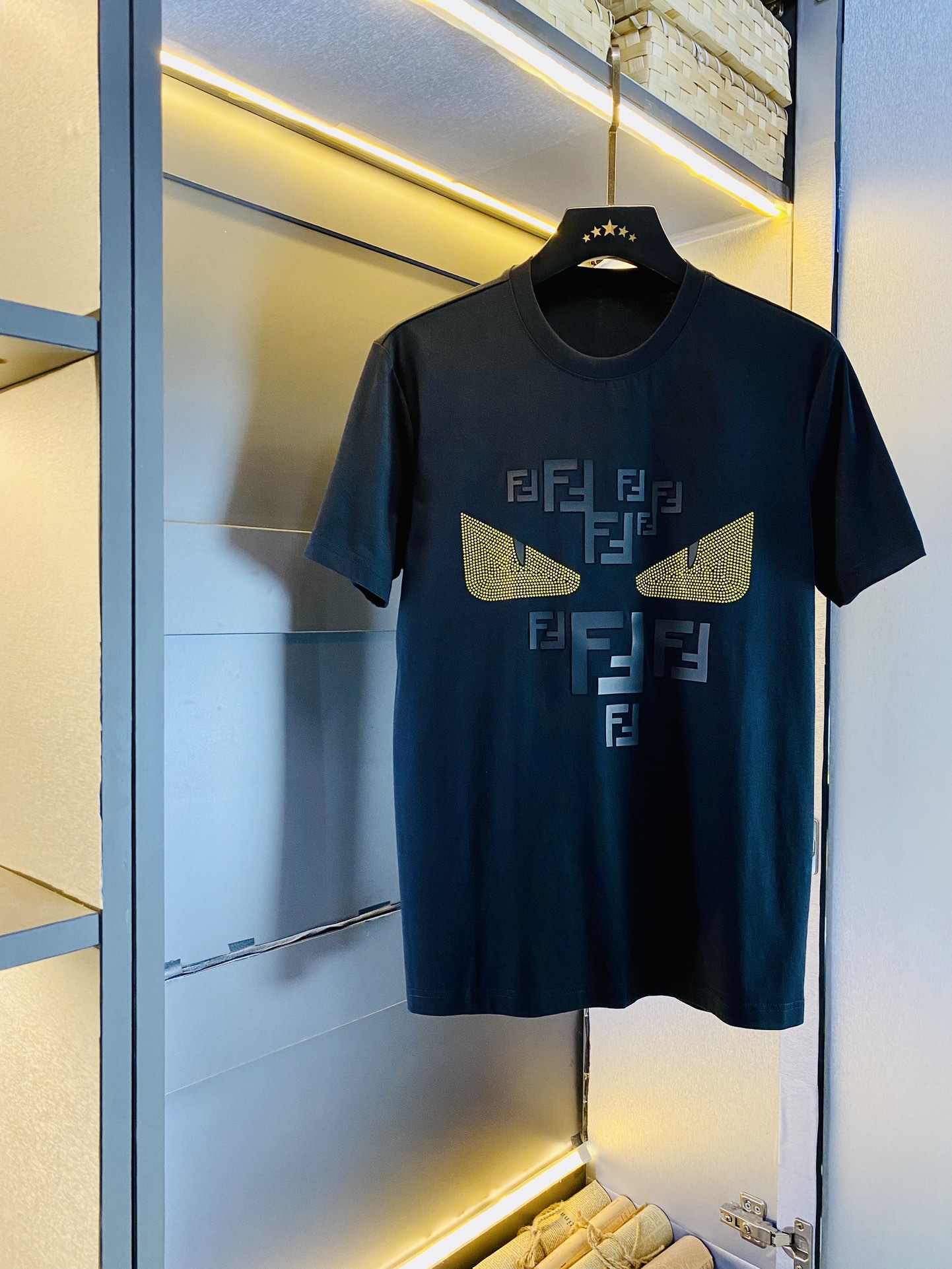 Perfekte Qualität
 Fendi Kleidung T-Shirt Website von höchster Unisex Baumwolle Mercerisierte Kurzarm