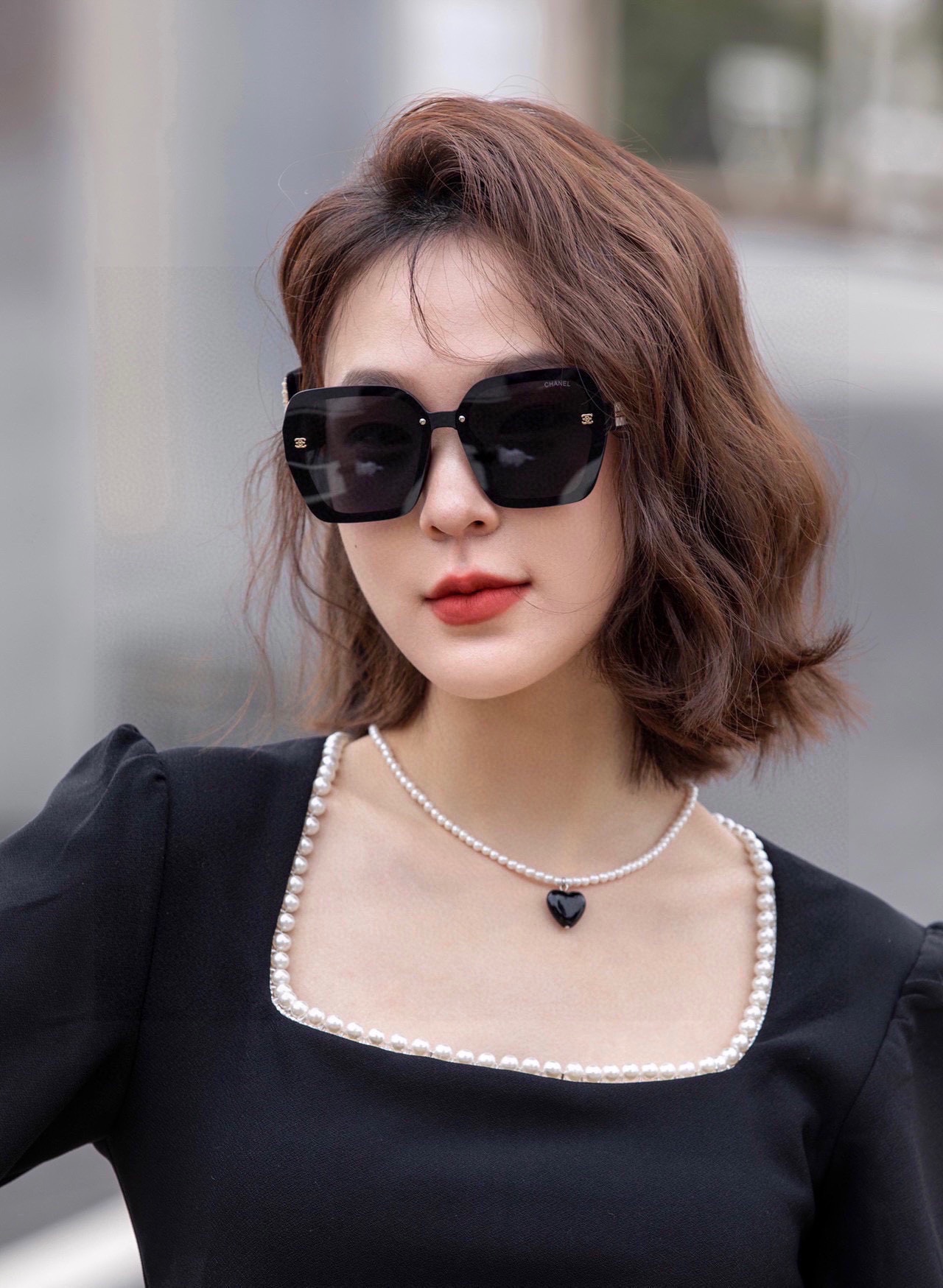 Chanel Sunglasses Set With Diamonds Women