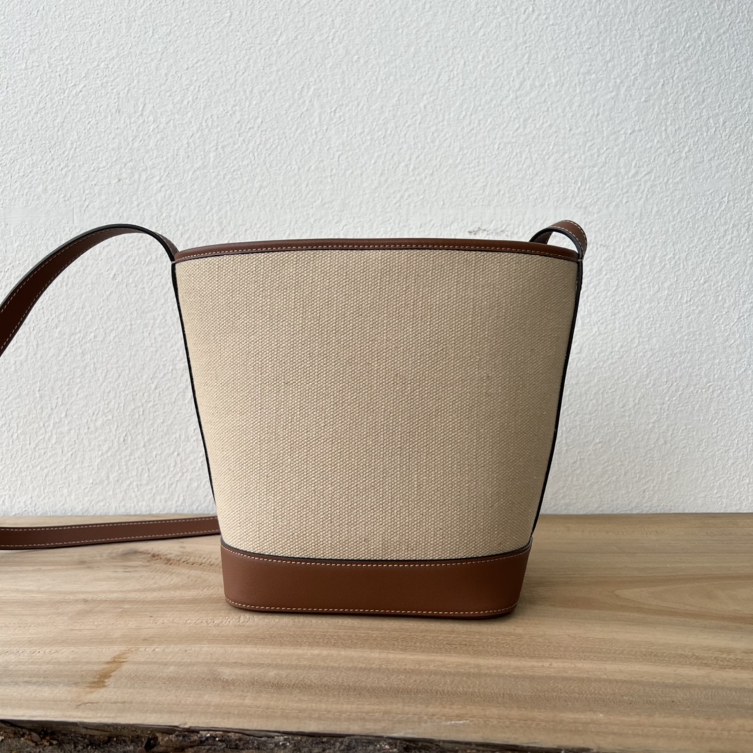 CUIR水桶バッグ 中号 - 高品質牛皮と調整可能な肩 strap