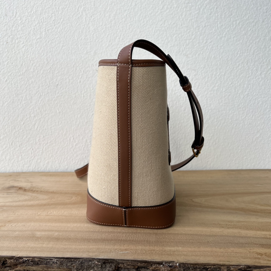 CUIR水桶バッグ 中号 - 高品質牛皮と調整可能な肩 strap